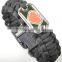 China factory cheap black Christmas paracord survival bracelet with logo