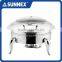 SUNNEX High Quality Special-designed All Stainless Steel Hydraulic Hinge Round Induction Chafing Dish / Buffet Food Warmer