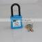 2016 Nylon Popular durable Steel Shackle Safety Padlock With be Customized