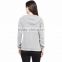 Grey melange Yarn Dyed front open hooded sweatshirt