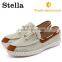 Casual strappy slip on linen lint fabric men canvas boat sneakers