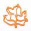 food grade elegant leaf shape silicone kitchen cooking trivet