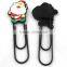 Korean custom made cheap 3D cartoon shape wholesale metal bookmark and money clip for children