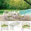 Weatherproof Outdoor Garden Furniture White Rattan Outdoor Furniture Set