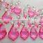 6.9-5 Pink Girls Rose Chandelier Drops Glass Crystals Shabby Droplets Chic Bundle Beads Vintage Look