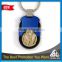 Promotion color plated with buckle coin keychain for euro