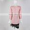 summer new korean lace in front printed long-sleeved chiffon shirt