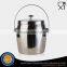 Premium Double Wall Metal Stainless Steel Ice Bucket