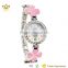 Best stainless steel back waterproof luxury brand automatic watch winder vogue crystal diamond quartz watch 7037