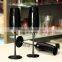 Solid Color Long Stem Hand Made Black Champagne Flute