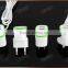 Black White 10W 2.1Amp 2 Port EU US UK Plug New Dual Wall Charger