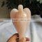 high quality small hand carved rose quartz crystal angel