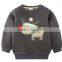 New style o neck long sleeve blue 100% cotton kids wholesale hoodies