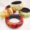 Brass & Resin fashion bangles/Fancy resin bangle set /resin expandable bangle/Clear Gold type brass & resin bangles