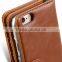 Newly Wallet Brown Double Layer PU Leather Case for Apple IPhone 6s/6 Plus (5.5")