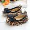 leopard print non-skip hot sale dress baby shoes for girl