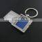 Photo Frame Keychain Polished Chrome Metal Rectangle Shaped Frames Keyring Key Chain Ring Keyfob