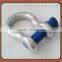 Galvanized safe screw pin bow shackle, crane rigging shackle