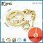 H letter hollow round custom handbag metal logo tag with chain and hook