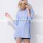 Pretty Steps 2016 Fashion Ladies Blue Long Sleeve shirt Blouse Latest Autumn Tops Design For Woman