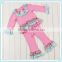 New Arrival Baby Girl Valentine Day Outfits 100% Cotton Soft Ruffle Pants Persnickety Girls Long Sleeve Winter Warm Ruffle Pants