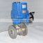 flange connection explosion proof stainless steel electric ball valve