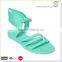 New design custom logo clear jelly sandals with wing