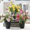 Home wedding decoration artificial silk roses small potted bonsai