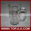 Topjlh high quality sublimation glass beer mug with handle