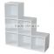 6 cubes wooden shoe storage cabinet, white color cabinet