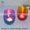 Red glass candle holder