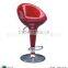Plastic adjustable height bar chair, modern swivel pub bar chair