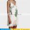 Printed chiffon sleeveless strappy double V neck casual cami shift tunic mini women dresses 2017 fashion summer apparel trendy