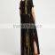 Guangzhou Clothing OEM Boho Deep V Neck Spandex and Rayon Tie Dye Dress