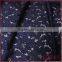 2016 New Arrival Big Navy Flower Lace Embroidery Fabric on Grid Mesh in High Quality