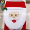 3 Pcs Christmas decorations happy Santa toilet seat cover and rug bathroom set