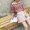 MAXNEGIO latest chiffon strapless flare sleeve blouse top