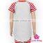 Wholesale 100% Cotton Summer Unisex Easter Cute Bonny Rabbit Children Kid Stripe With Sequins Short Sleeve T-shirt