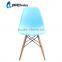 LS-4001 3V Plastic Chair,Shining Red Color Living Room Chair With Wood Leg