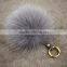 Myfur Fashion Dyed 100% Real Fox Fur Pom Pom Keychain for Bag Accessories