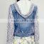 Runwaylover EY0991C 2016 High Quality Denim Women Coat & Hoodies , Women Denim Hoodies & Jacket, OEM Service