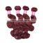 Wholesale 2017 grade 7a color 99j body wave Malaysian hair weave