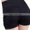 Women's Mesh Panel Criss Cross Strappy Active Fitness Exercise Shorts