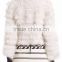 YR960 Genuine Rabbit Raccoon knitted Fur Jacket Bracelet Sleeves Fur Jacket