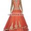 Peach color Crystal Indo western Gown 2016-2017