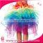 2016 NEW design Colorful Dancing Tutu Skirt Women Layered Polyester Rainbow Sexy Skirts night clubwear