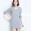good quality fashion slim fit v neck custom knitted pure color womens pullover 100% cashmere sweater factory