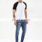 Factory direct sales Men ' Short Sleeve fashion design 100% Cotton white O-nec