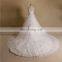 Special design round neck short sleeve new tiered lace & beads ball wedding gown