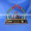 UAE flag and falcon design metal plaque, UAE 45th metal falcon trophy